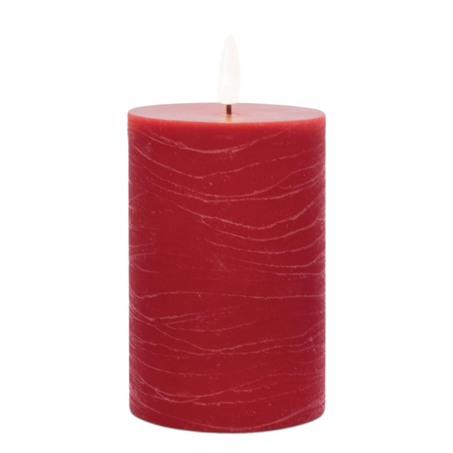 Red Battery operated wax candle