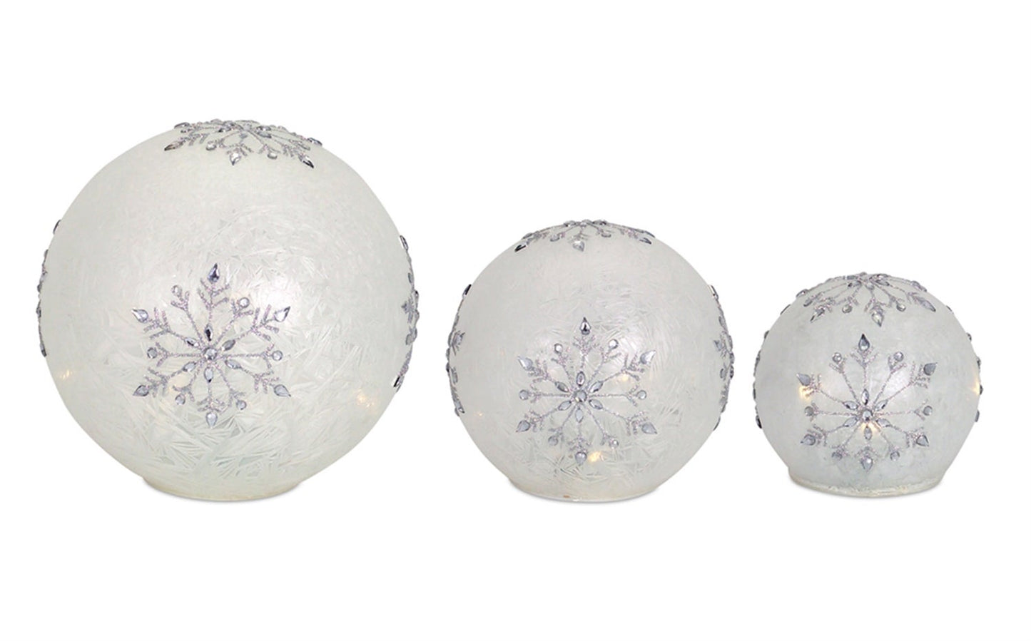 LED Snowflake Globes