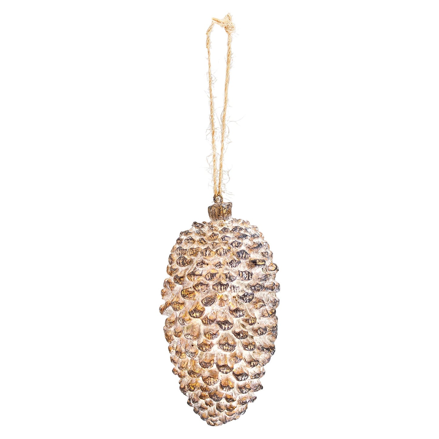 Golden Resin Pinecone Ornament