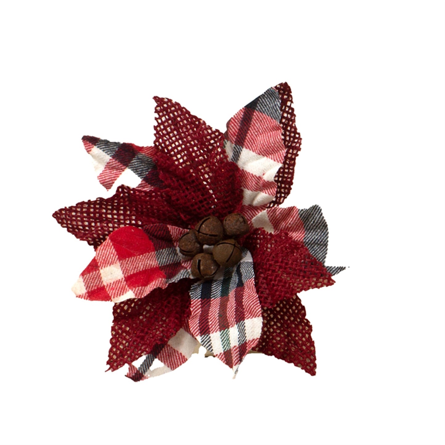 Crimson Fabric Poinsettia