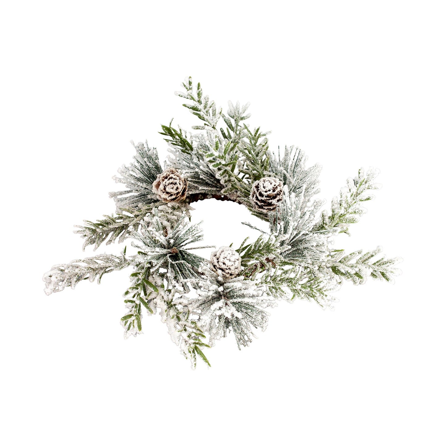 Snowy Pine Candle Ring
