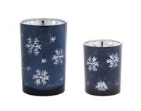 Blue Snowflake Candle Holder