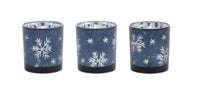Blue Snowflake Votive Holder