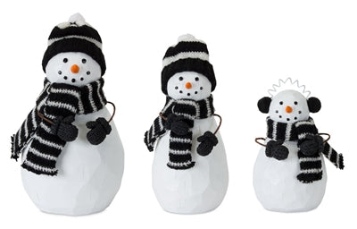 Black/White Snowman Family