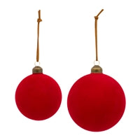 Red Velvet Ball Ornament