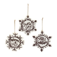 Snowflake Cookie w/ chocolate frosting Ornament