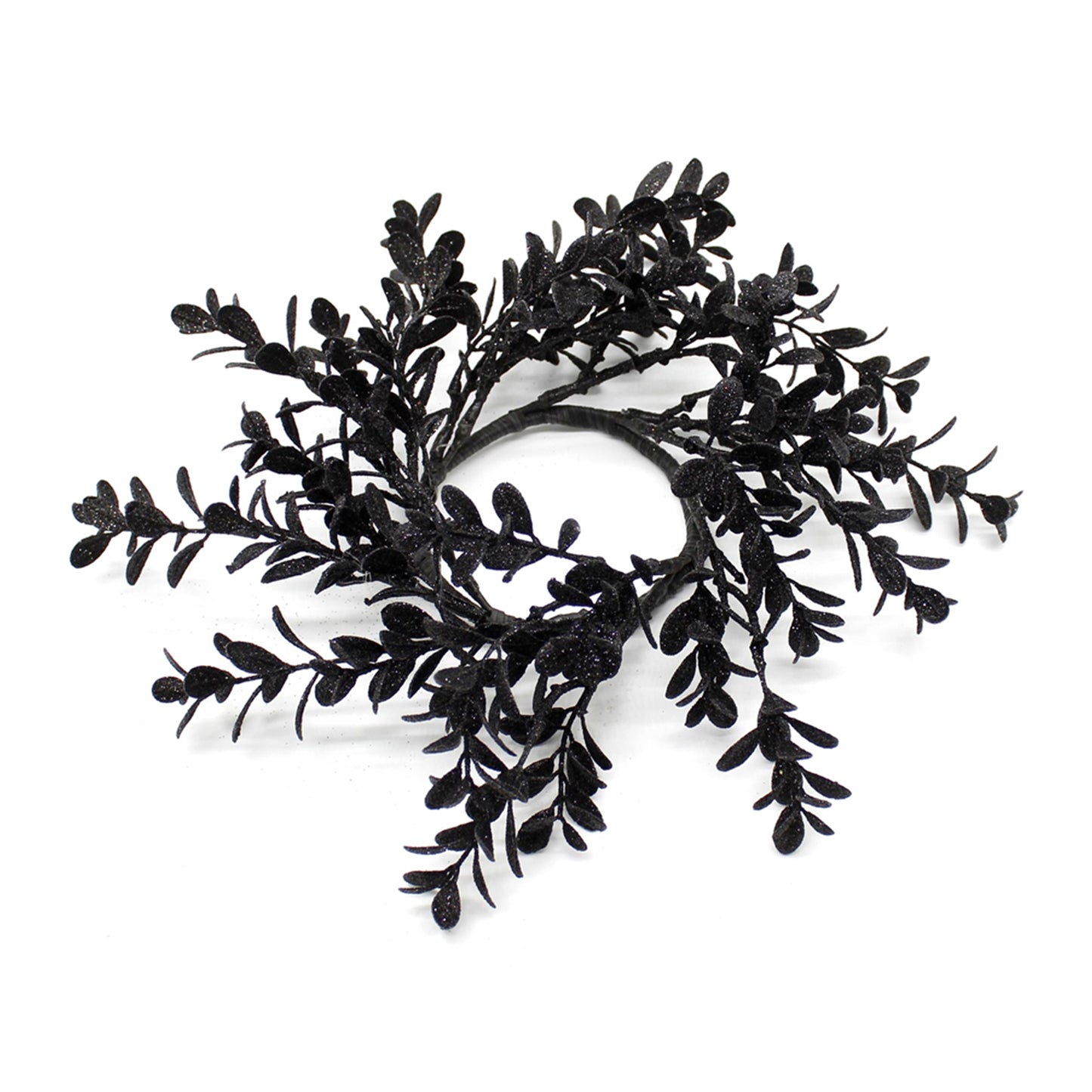 Black Glitter Candle Ring