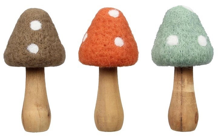 Wood & Wool Mushroom