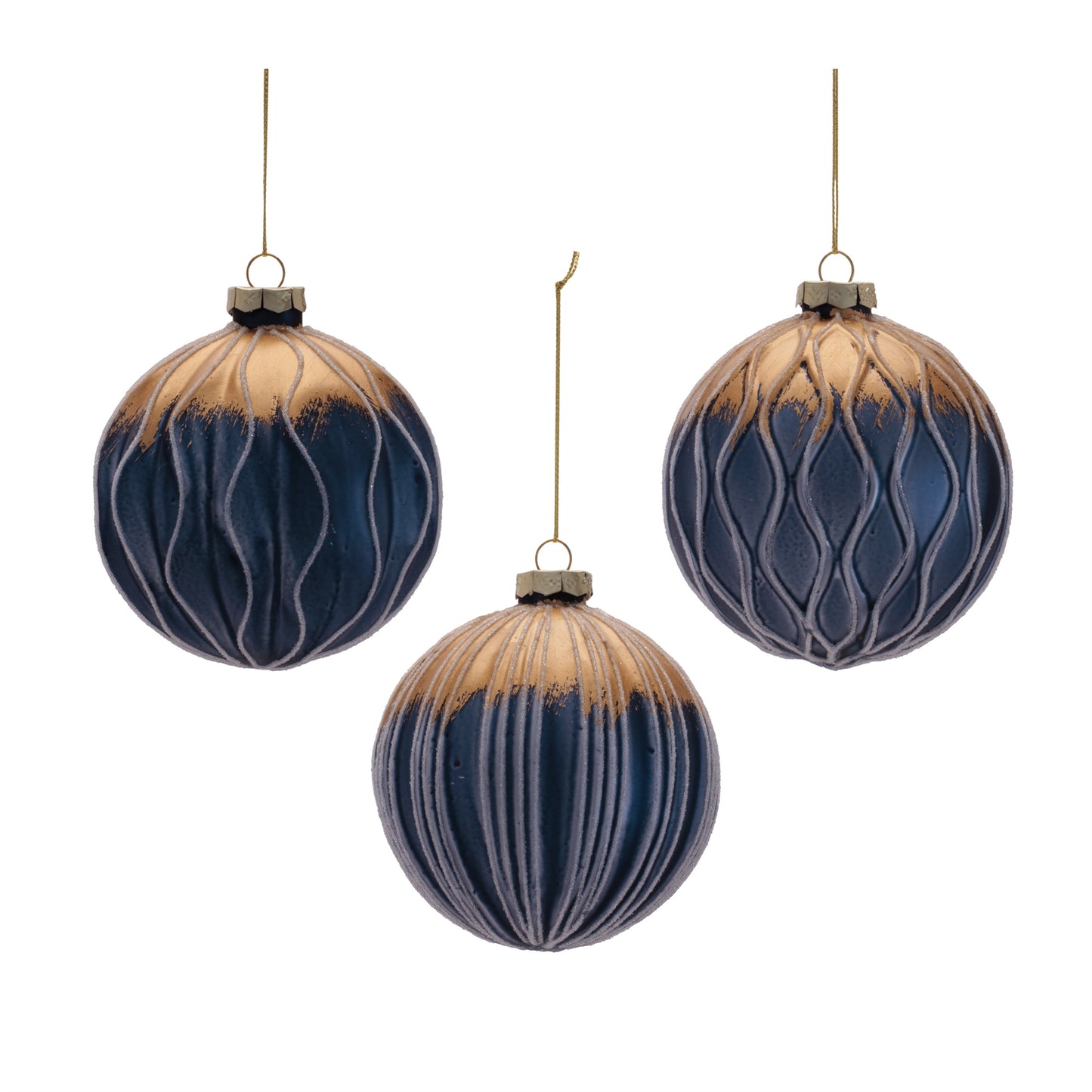 Fancy blue and gold ornament