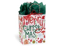Whimsical Merry Christmas Gift Bag Medium