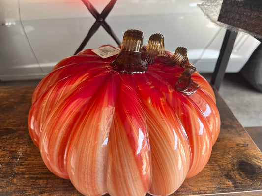 Large Hand Blown Glass Pumpkins