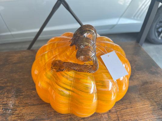 Small Hand Blown glass pumpkin