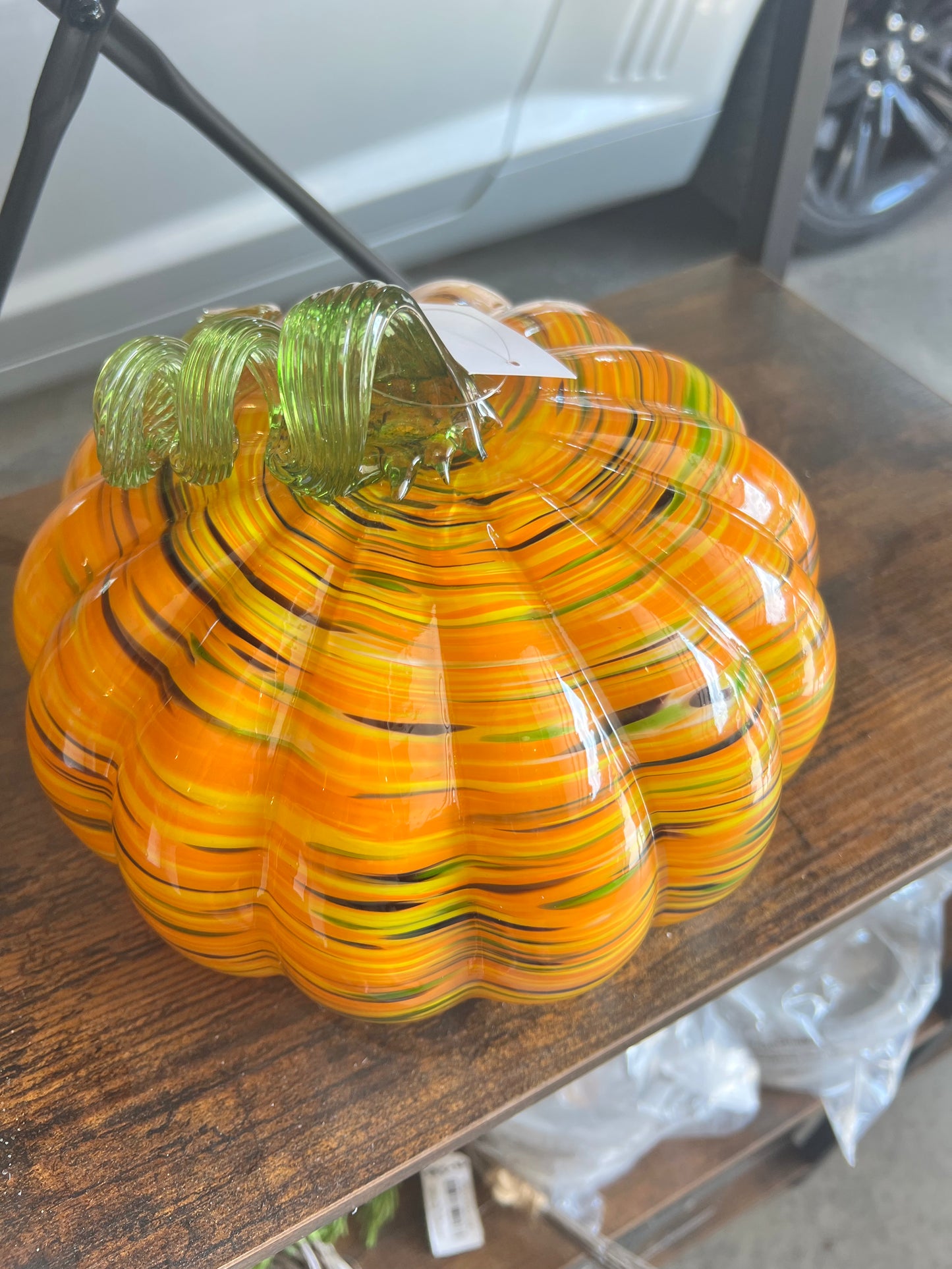 Small Hand Blown glass pumpkin