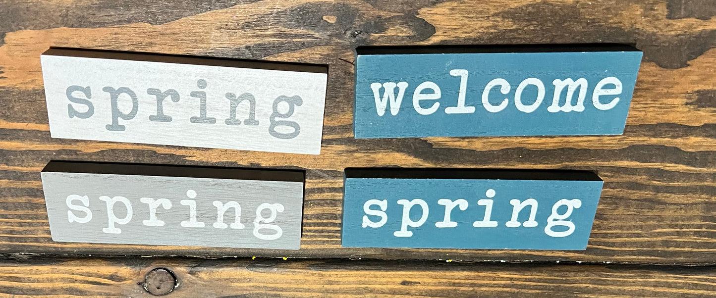 Spring or Welcome mini block