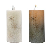Golden Snowflake Frosty LED Votive