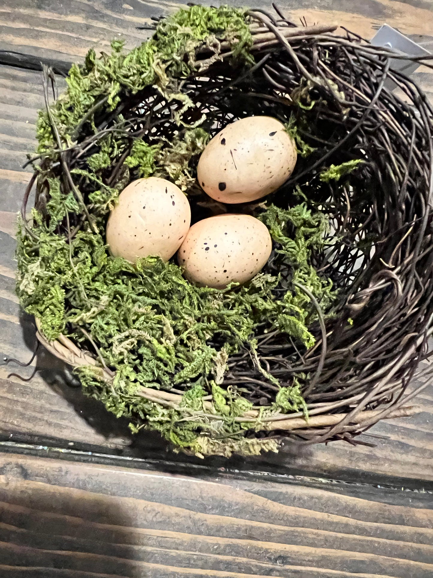 Twig Bird Nest w/3 eggs