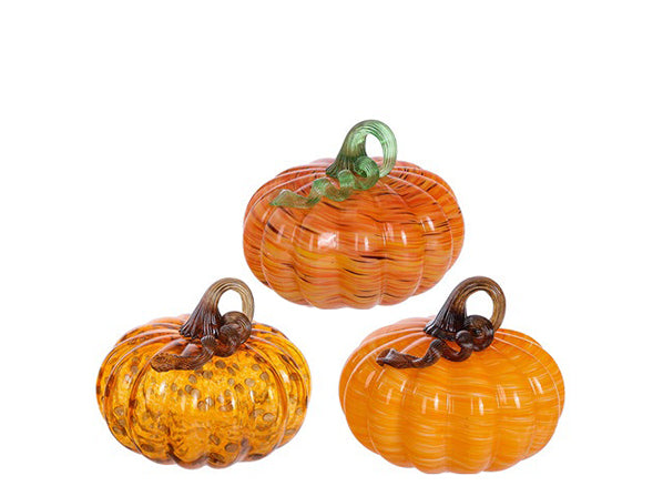 Small Hand Blown glass pumpkin