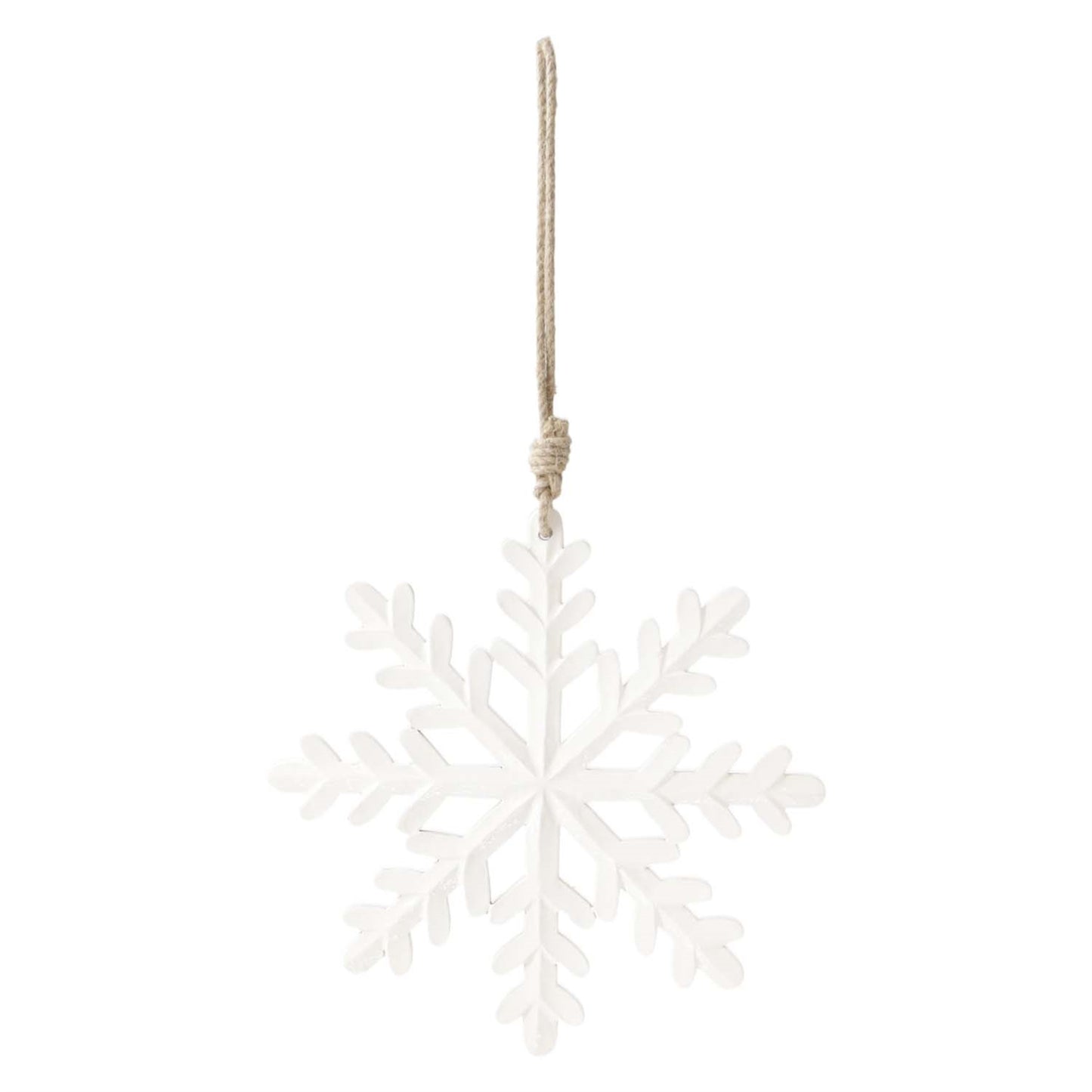 White Enamel Snowflake hanger