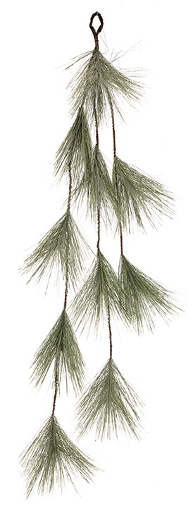 Frosted Long Pine Drop Garland
