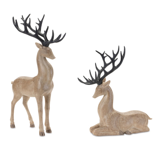 Black/Brown Resin Deer