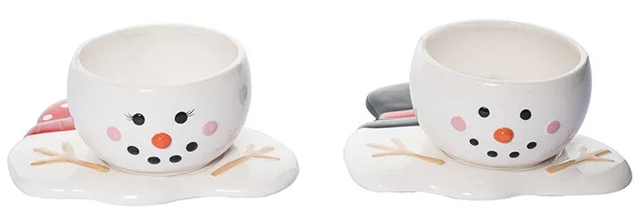 Melted Snowman Bowl Set
