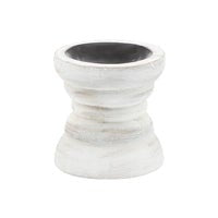 White Wood Pillar Holder