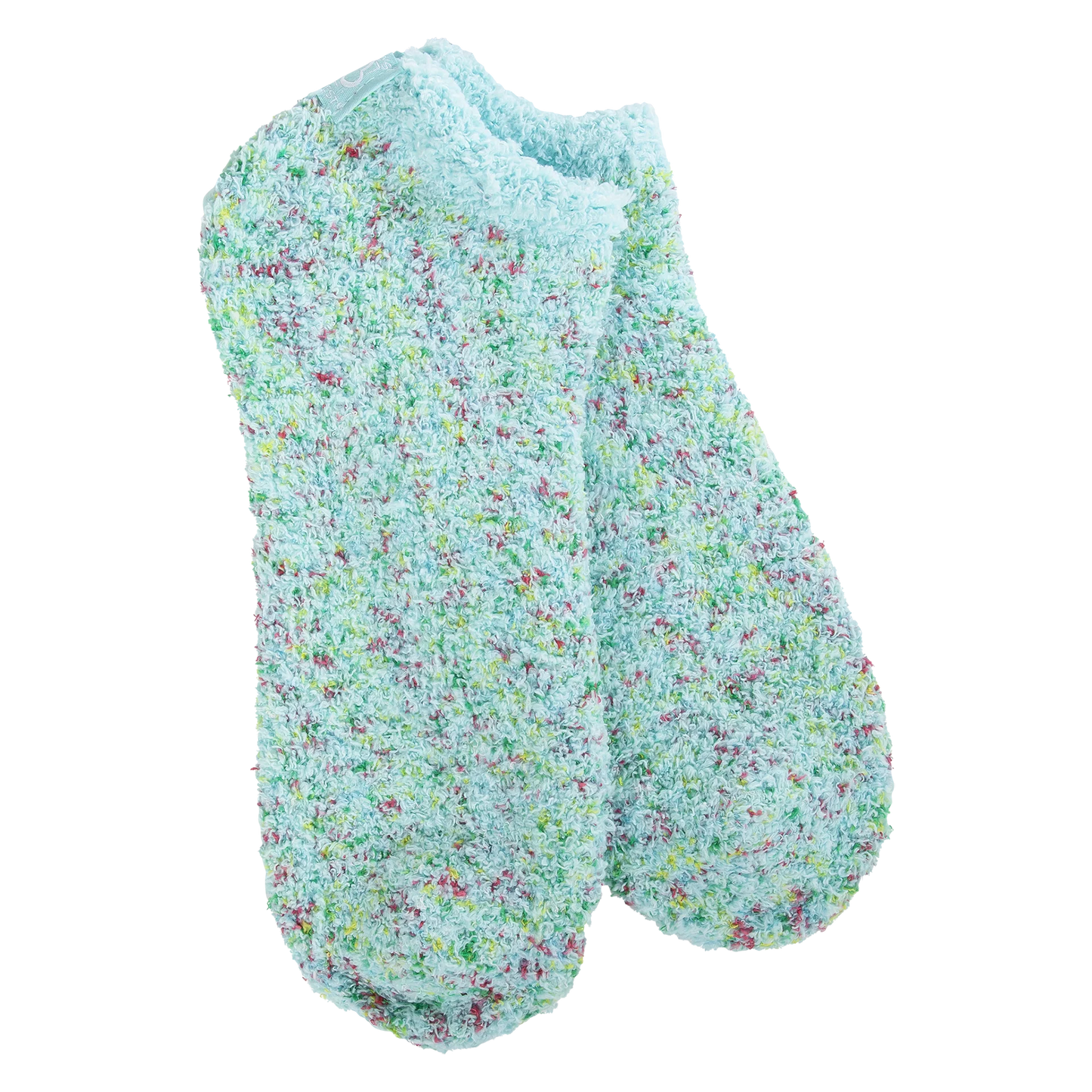 World's Softest Cozy Low OS Aqua Blue Confetti