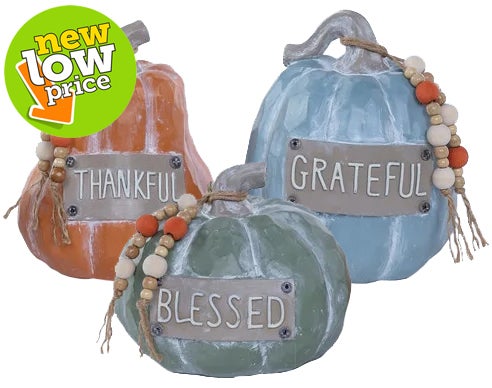 Word Pumpkin w/bead