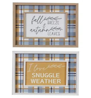 Fall Plaid Sign