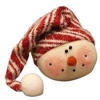 Stocking Cap Frosty Snowman Head