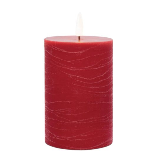 Red Battery operated wax candle