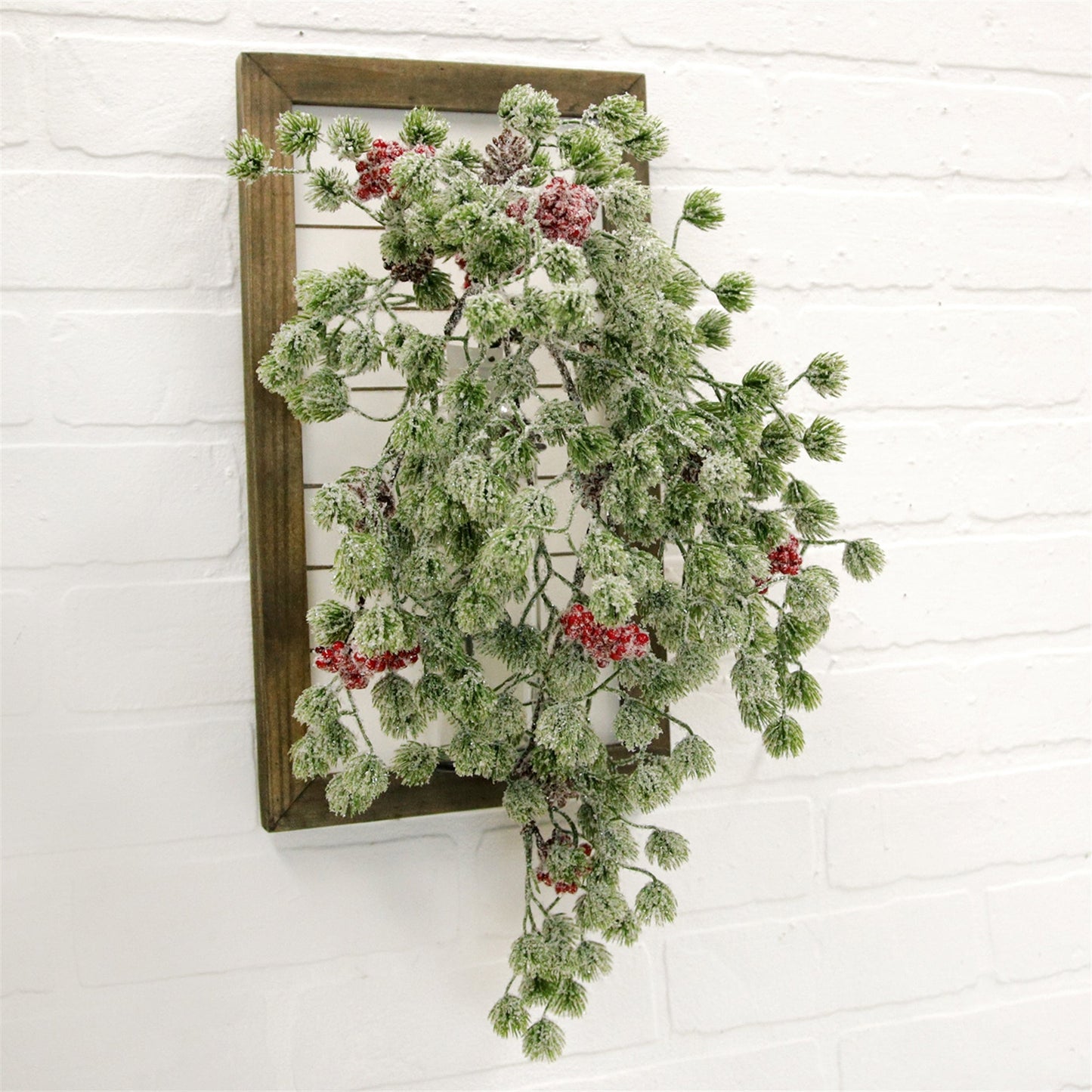 Japanese Pine and Red Berry Dripping Garland