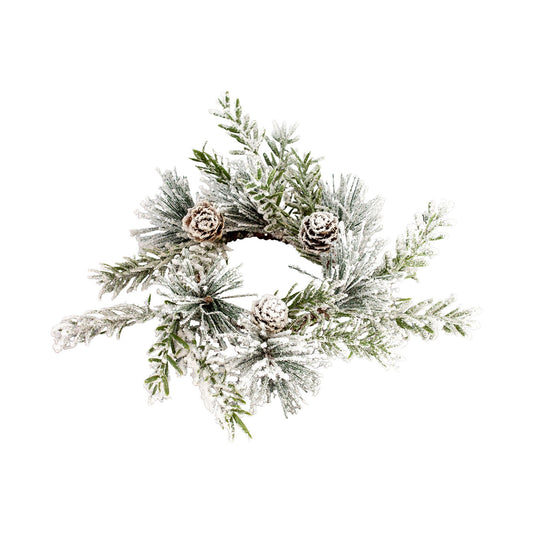 Snowy Pine Candle Ring