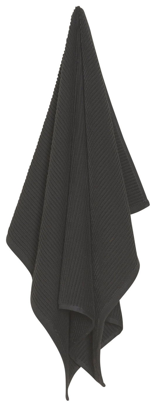 Ripple Black dish towel