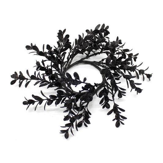 Black Glitter Candle Ring