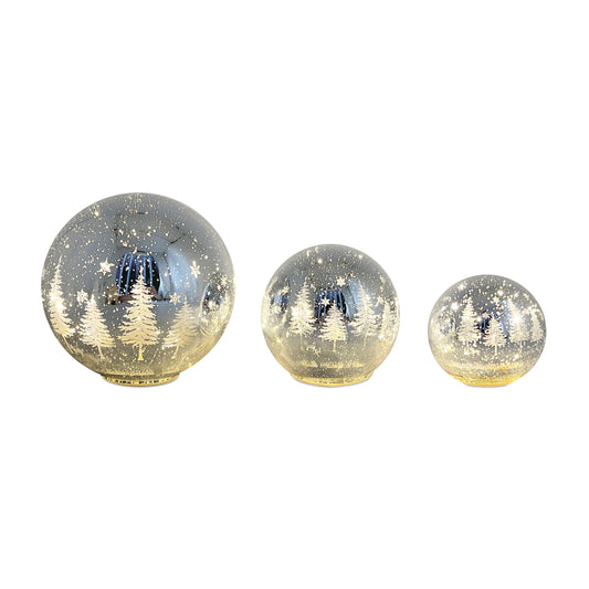 Silver Tree LED Globe