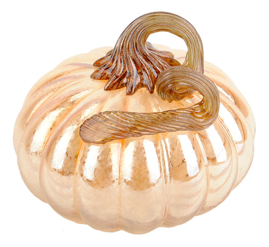 Blown Glass Curly Stem Pumpkin
