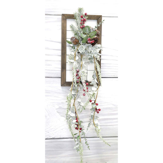Frosted Eucalyptus/Berry Dripping Garland