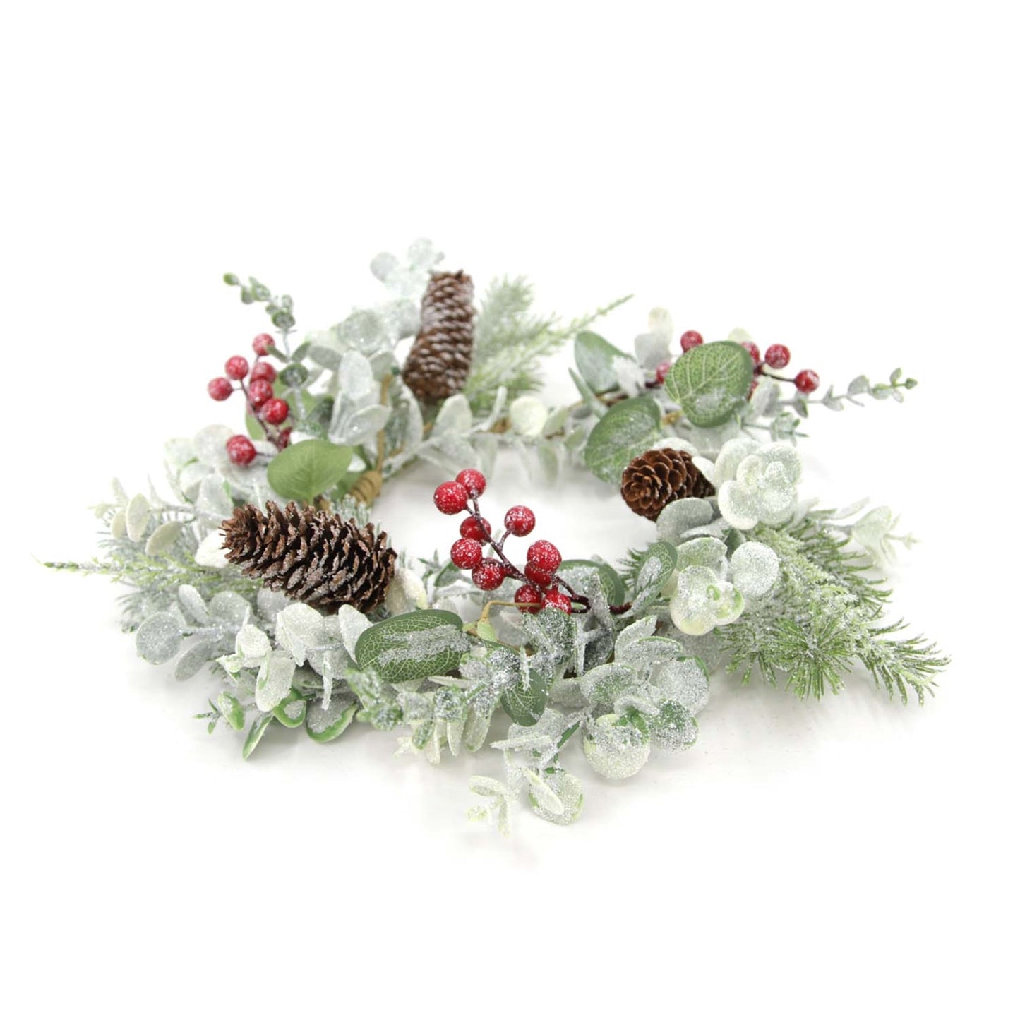 Frosted Eucalyptus/Berry Lg Ring