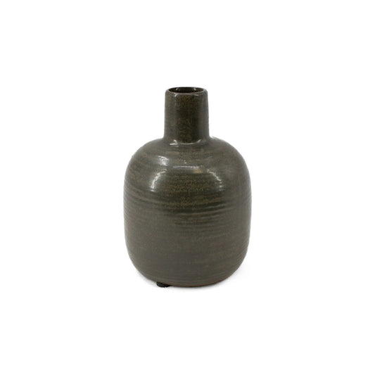 Large Brown Narrow Neck Porcelain Jar