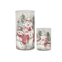Snowman Family Glass Jars