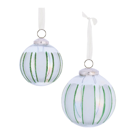 Green/white ornament