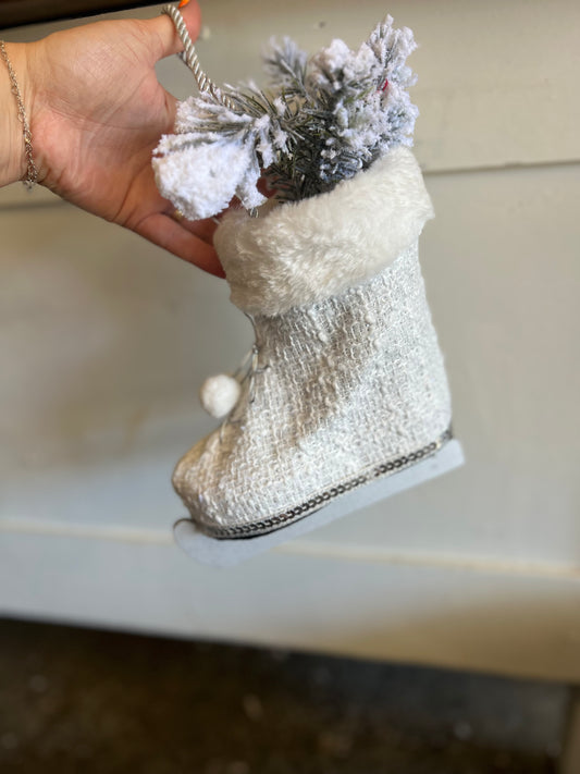 Linen/Fur Ice Skate