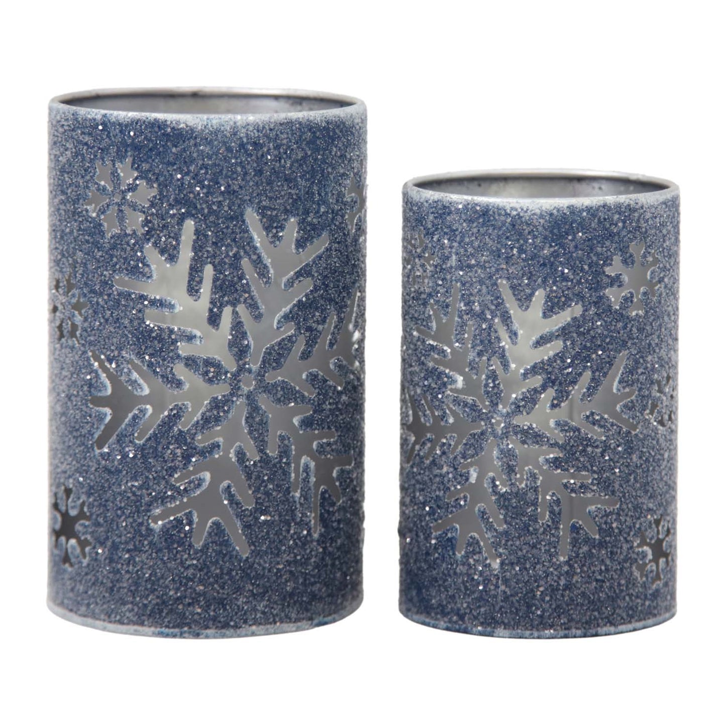 Midnight Blue Snowflake Cutout Bucket