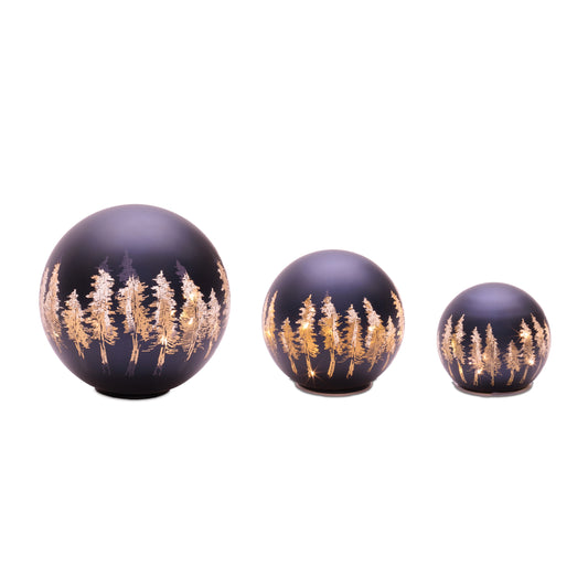 Navy Tree Globe
