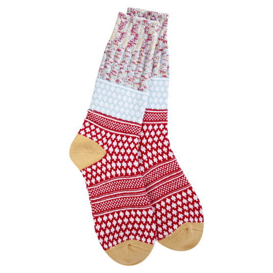 World's Softest Gallery Textured Crew OS Wonderland Multi