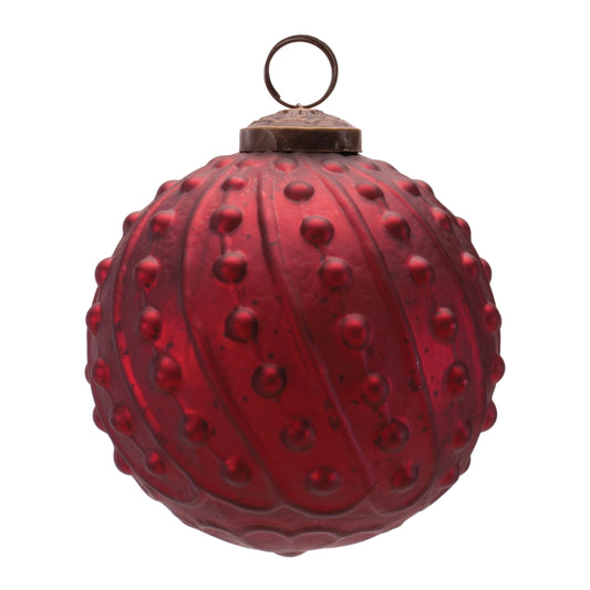 Red Antique Ball Ornament
