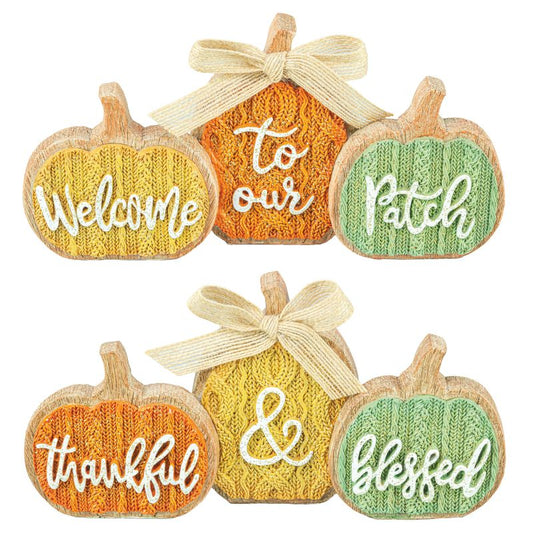 Welcome and Thankful Pumpkins