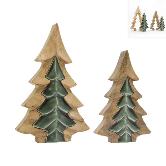 whispering Winter Enamel Puzzle Trees