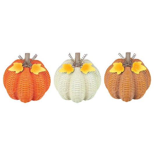 Faux Woven Pumpkin Tabletop